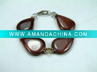 Wholesale Heart-shaped flower stone bracelets