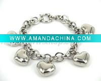 Wholesale High Quality Heart-shaped stainless steel bracelet