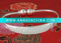Wholesale Myshine best gift elegance sterling silver bangle engraved