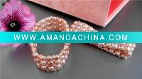 Wholesale three lines very attractive JMB-0271pearl bracelet