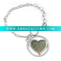 Wholesale 925sterling silver bracelet with mother of pearls