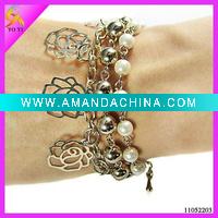 Wholesale Pearl with charm balance bracelet