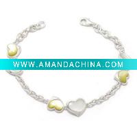 Wholesale wholesales of silver shell gemstones bracelets, various kind of styles, sterling silver jewelry, brass fashion jewelry