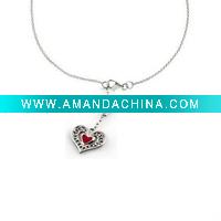 Wholesale Round Link Bracelet Heart Charm & Open Heart Earring2