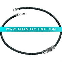 Wholesale silicon necklace leather necklace