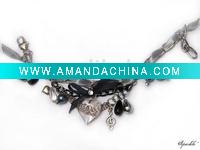 Wholesale Silver Crystals & Hearts Bracelet
