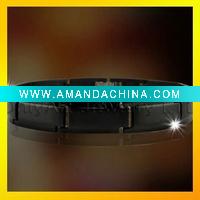 Wholesale fashionable black metal bracelet for men paypal accepted