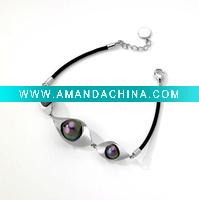 Wholesale 925 sterling Silver Tennis Bracelets with cord