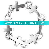 Wholesale Alloy Cross Linked Chain Bracelet(ALBA-2053)