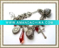 Wholesale Cross, Heart, Tear Drop charm Bracelet