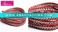 Wholesale leather and pearl wrap bracelets