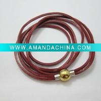 Wholesale 2011 new design leather wrap bracelet hot sales