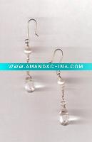 Wholesale Freshwater pearl crystal drop earrings.