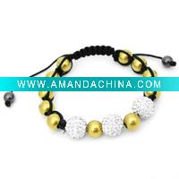 Wholesale 2011 hot sale gold color shamballa bracelet