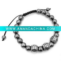 Wholesale Faceted White Onyx Shamballa bracelet