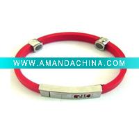 Wholesale 2011 hot selling friendship bracelets red silicon jewelry