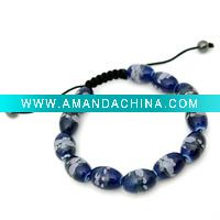 Wholesale 2011 New design crystal red and black pearl bracelet