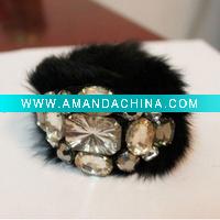 Wholesale 2011 Rhinestone Fleece Alloy Bracelets