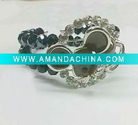 Wholesale Fashion black mouse crystal bangle bracelet