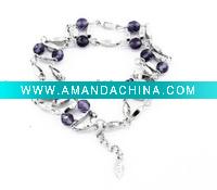 Wholesale Fashion alloy amethyst bracelet