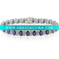 Wholesale HSYBR1567 Latest New Design Sapphire Bracelet