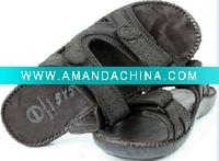 Wholesale Top quality men beach slippers,designer summer sandals,comfortable leather slippers