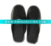 Wholesale Lot of 60 New Slipers Skin Black/Leather Slippers