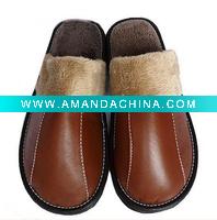 Wholesale leather indoor slipper