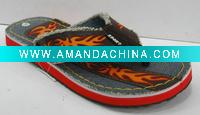 Wholesale 2011 new men's craft thong sandal slipper in canvas math