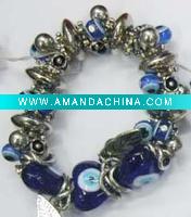 Wholesale glass turkey evil eye bracelet