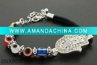 Wholesale palm charm and evil eye bead bracelet