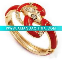 Wholesale Best Selling Snake Design Red Bangle