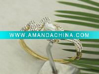 Wholesale CB034snake newest fashion gold bangle with cz stone
