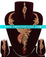 Wholesale charm bridal jewelry set wedding necklace