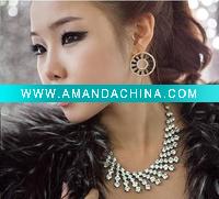 Wholesale Fashion Luxury Full-Jewelled Party Wedding Necklace
