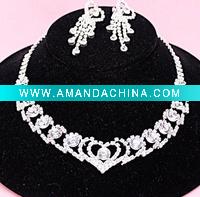 Wholesale diamond jewelry sets bridal jewelry sets wedding jewelry sets necklace and earrings sets