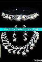 Wholesale TNE004 Brand New Wedding Jewelry Sets,Bridal Jewelry,Necklace,Earring,Wedding Tiara