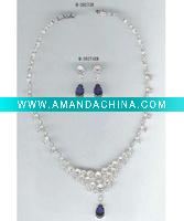 Wholesale Perfect bride copper set diamond tassel necklace Deduce romantic wedding