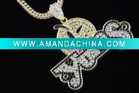 Wholesale zinc alloy Yums Hip Hop Necklace