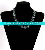 Wholesale 16MM Flat Round Natural Jasper Beaded Necklace