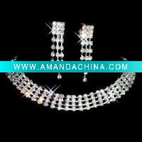 Wholesale wedding jewelry set,bridal jewerlry set,necklace earring set
