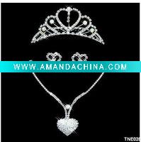 TNE028 Brand New Wedding Jewelry Sets,Bridal Jewelry,Necklace,Earring,Tiara Sets,Wholesale