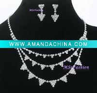 Wholesale NE735SC Crystal Necklace Set, Fabulous Necklace, Wedding Necklace, Bridal Necklace, Formal Party Set, Fashion Jewelry