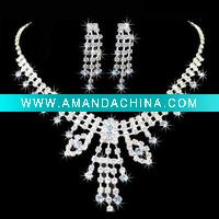 Wholesale wedding jewelry set,bridal jewerlry set,necklace earring set