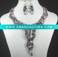 Wholesale charming wedding necklace and earring sets