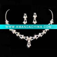 Wholesale wedding jewelry set,bridal jewerlry set,necklace earring set