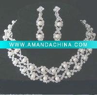 Wholesale wedding bridal necklace earring jewelry sets