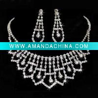 Wholesale wedding jewelry set,bridal jewerlry set,necklace earring set