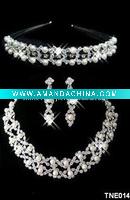 Wholesale TNE014 Brand New Wedding Jewelry Sets,Hair Jewelry,Necklace,Earring,Wedding Tiara,Wholesale