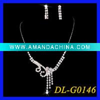 Wholesale latest style wedding necklace with earrings